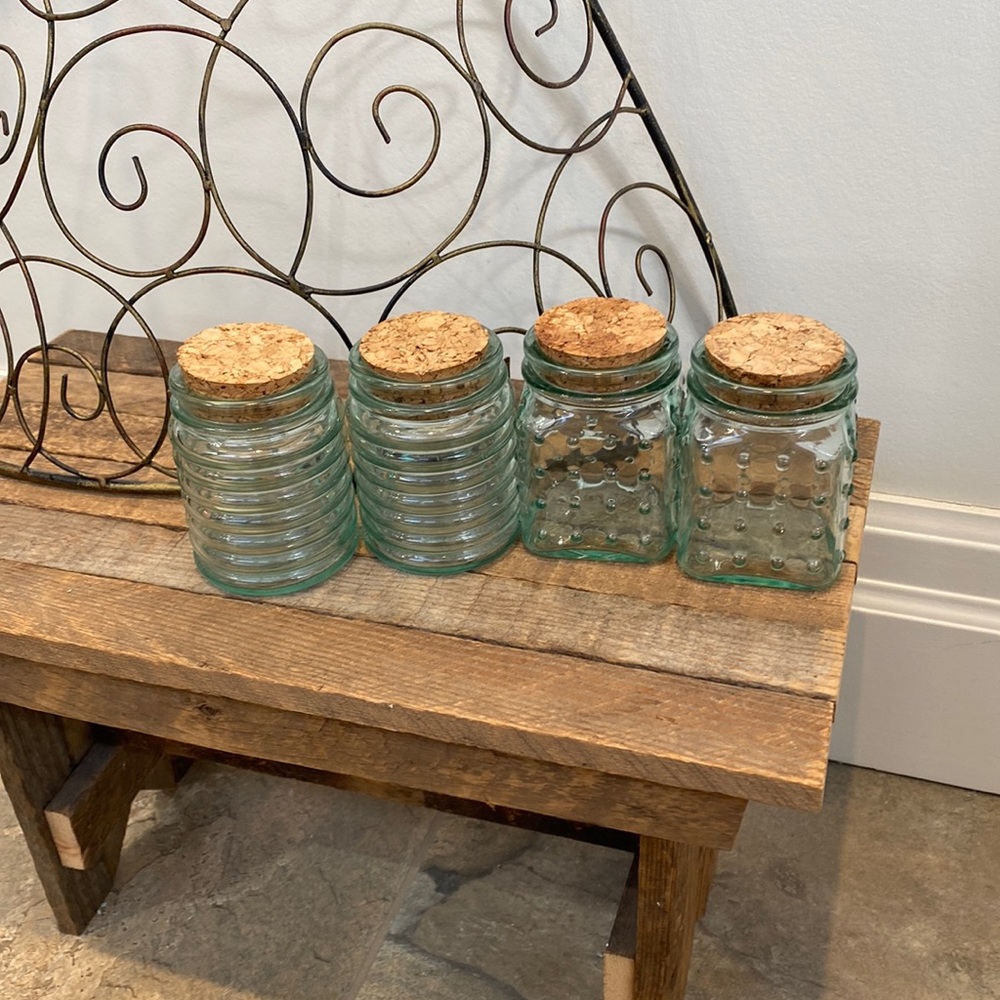 Anchor Hocking Green Spice Containers